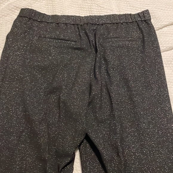 Loft XXL pull on ankle pant is black and silver. - Picture 4 of 4